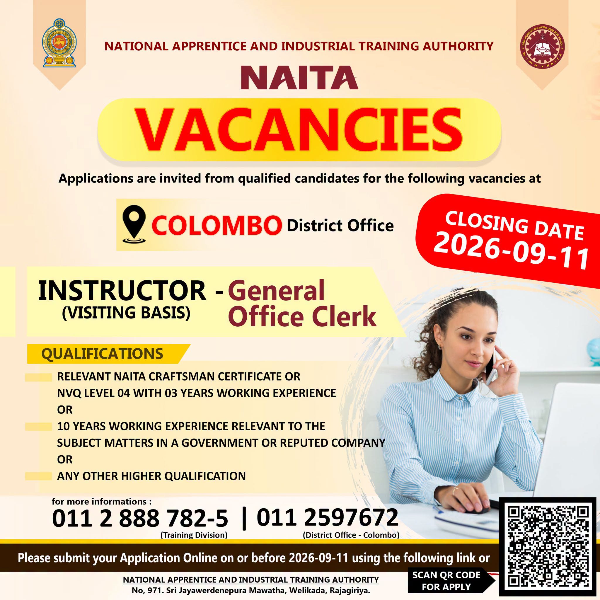 Instructor (General Office Clerk) - National Apprentice and Industrial Training Authority