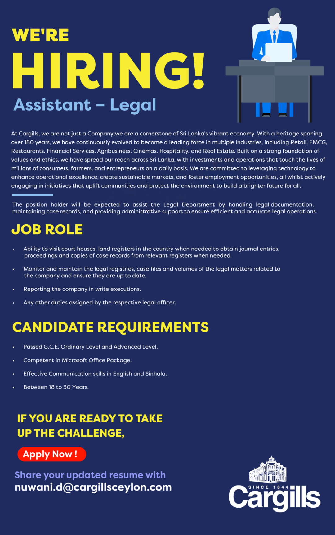 Legal Assistant - Cargills (Ceylon) PLC
