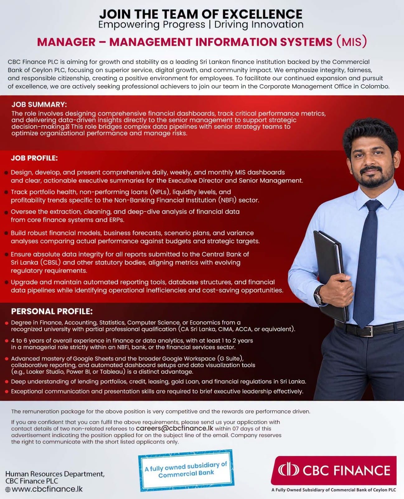 Manager - CBC Finance Ltd