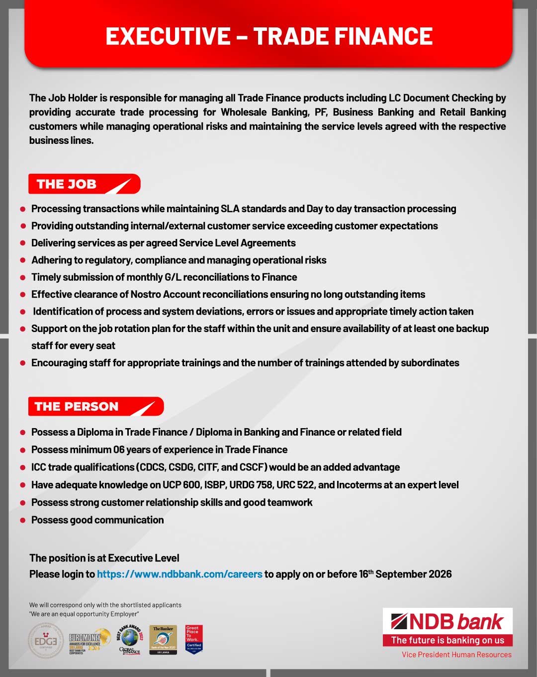 Executive - National Development Bank