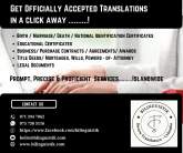 Sworn Translation Services - Sinhala/ English