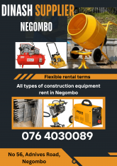 Construction Equipment rent Negombo