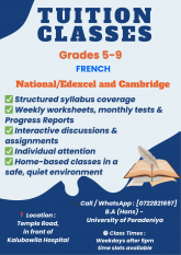 French - National/Edexcel and Cambridge curriculum