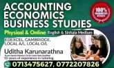 Accounting Economics Edexcel Cambridge Local A/L And O/L Commerce